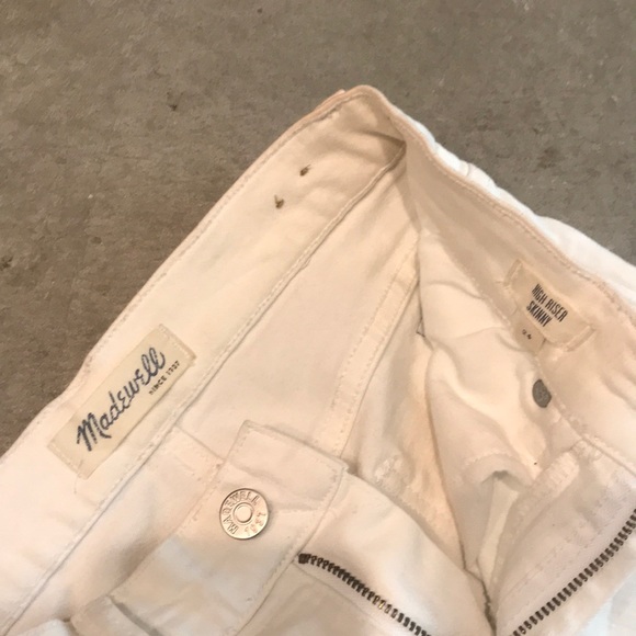 Madewell White High Riser Skinny Jeans - Picture 2 of 3